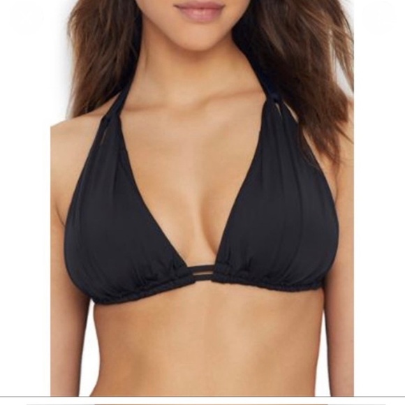Bleu‎ Rod Beattie Black twist and shout triangle swim top size 34B NWT swimwear - Picture 1 of 9
